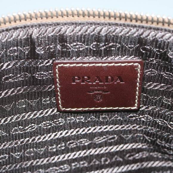 PRADA Clutch Bag Canvas Beige Auth bs10802 - Picture 15 of 16